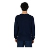 Blue Plain Knit Round Neck Sweater
