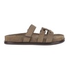 Brown Suede Slider Sandals