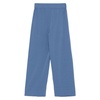 Blue Straight-leg Trousers with Elastic Waistband