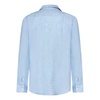 Clear Blue Linen Shirt Capri Collar