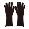 Brown Cashmere Silk Hands Mitten Mens Gloves