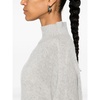 Light Grey Cashmere Sweater Melange Effect