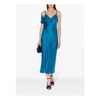 Turquoise Green Satin Spaghetti Strap Dress