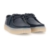 Blue Leather Lace-Up Shoe
