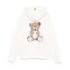 White Hoodie with Print and Logo