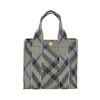 Mini Tote Handbag with Iconic Check Pattern