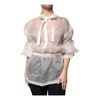 White Silk Ascot Collar Blouse
