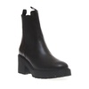 Black Leather Ankle Boots Trendy Style