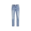 High-waist relaxed fit jeans, zip closure