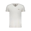Cotton V-Neck T-Shirt with Print