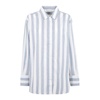 Striped Plaza Shirt in White and Blue