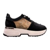 Black suede sneakers with Geo Classic print inserts