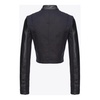 Leather and Fabric Biker Jacket