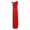 Red Asymmetrical Neckline Dress Elegant Occasions
