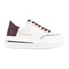 Bordeaux Leather Sneakers with Platform Sole