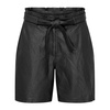 High-Waisted Leather Shorts