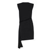 Black Jersey Dress with Jewel Brooch