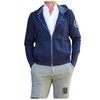 Zippered Hooded Gilet in Mixed Rayon