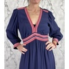 Long Sleeve Dress with Red Detail