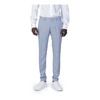 Light Blue Marl Trousers Zip Fastening