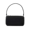 Spiked Leather Handbag with Logo Print