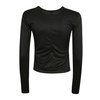 Black Stretch Top with Logo Detail