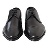 Black Leather Derby Formal Dress Shoes