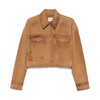 Brown Button-Up Cropped Jacket