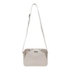 Beige Printed Shoulder Bag with Zip