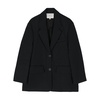 Navy Blue Blazer with Drop Shoulders