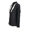 Black Georgette Shirt with Graphic Contrast