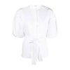 Puff-Sleeve Belted Shirt