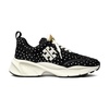 Black Leather Sneakers Panelled Design