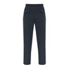 Crépon trousers with button detail at the hem