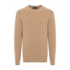 Brown Sweater with Girocollo Neck