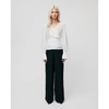 Organza Wrap Blouse with Long Belt