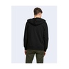 Black Cotton Hoodie Sweater