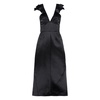 Satin Midi Dress with Front Bows
