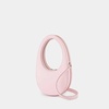 Pink Leather Mini Crossbody Bag