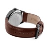 Analog Leather Strap Watch Stainless Steel