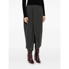 Soft Wool Midi Skirt Anthracite Grey