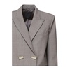 Grey Blazer Jacket with Peak Lapel
