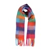Rainbow Plaid Fringe Scarf