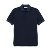 Navy Blue Striped Short Sleeve Polo