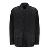 Suede Jacket with Lamb Leather Details