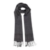 Elegant Wool Blend Black Scarf