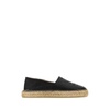 Stylish Black Leather Espadrilles