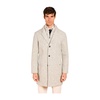 Wool-Effect Coat with Herringbone Pattern