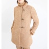 Elegant Camel Coat with Velvet Details