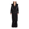 Double-Breasted Coat with Contrast Trim
